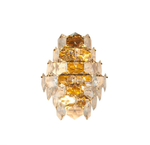 Bethel International 4 Light Seven Tier Gold Stainless Steel Frame Wall Model: GL434W13G