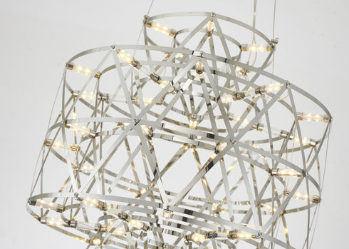 Bethel International 40 Light Dimmable in Chrome Stainless Steel LED Chandelier in a 3 Tier Design Model: MN51C16CH