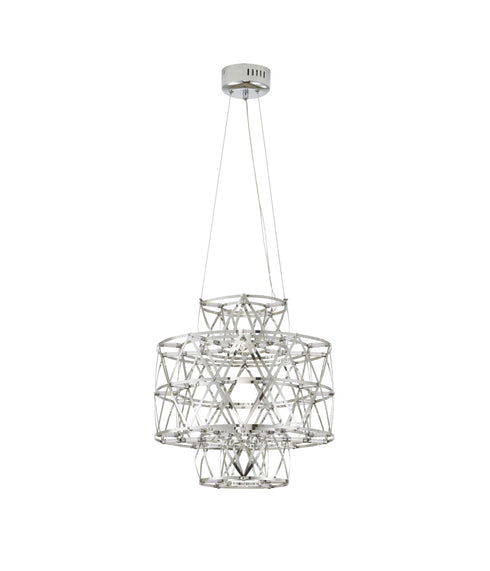 Bethel International 40 Light Dimmable in Chrome Stainless Steel LED Chandelier in a 3 Tier Design Model: MN51C16CH