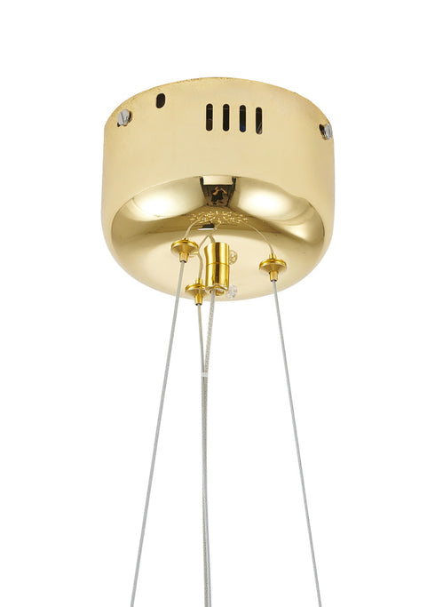 Bethel International 40 Light Dimmable in Gold Stainless Steel LED Chandelier in a 3 Tier Design Model: MN51C16G