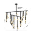 Bethel International 44 Light in Matte Black Metal Chandelier With White Glass Ball Shades Model: WG01C60BLK