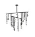 Bethel International 44 Light in Matte Black Metal Chandelier With White Glass Ball Shades Model: WG01C60BLK