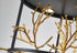 Bethel International 5 Light in Matte Black Pendant With Gold Branch Accents Model: KA01C16G