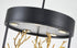Bethel International 5 Light in Matte Black Pendant With Gold Branch Accents Model: KA01C16G