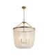 Bethel International 6 Light in Gold Chandelier With Clear Beaded hanging Glass Model: LA61C24G