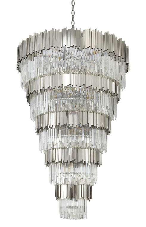 Bethel International 60 Light in Chrome Stainless Steel Chandelier With Clear Crystals Model: MU66C43CH