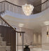 Bethel International 8 Light in Brass Meta Chandelier With Clear Swirl Glass Shades Model: KM13C32BR