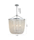 Bethel International 8 Light in Chrome Chandelier With Clear Beaded hanging Glass Model: LA62C30CH