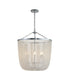 Bethel International 8 Light in Chrome Chandelier With Clear Beaded hanging Glass Model: LA62C30CH
