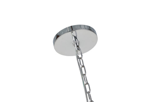 Bethel International 8 Light in Chrome Chandelier With Clear Beaded hanging Glass Model: LA62C30CH