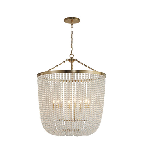 Bethel International 8 Light in Gold Chandelier With Clear Beaded hanging Glass Model: LA62C30G