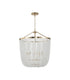 Bethel International 8 Light in Gold Chandelier With Clear Beaded hanging Glass Model: LA62C30G