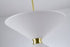 Bethel International 8 Light in Satin Brass Pendant Lighting With White Frosted Glass Shades Model: BLT102C24BR