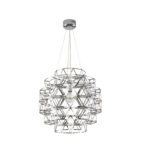 Bethel International 85 Light Dimmable in Chrome Stainless Steel LED Chandelier in a 5 Tier Design Model: MN52C24CH