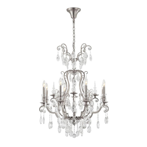 Bethel International 9 Light Chandelier Model: BET65XL-PEW
