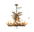 Bethel International 9 Light Faux in Brown Polyresin Antler Chandelier With Metal Hardware Model: YA28C39BR