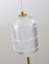 Bethel International 9 Light Flushed in Brass Dimmable LED Chandelier With Hanging Clear PC shades Model: GL454C24BR