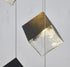 Bethel International 9 Light in Black Cubed Chandelier With A Clear Distorted Glass Shades Model: GL446C27BK