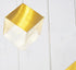 Bethel International 9 Light in Brass Cubed Chandelier With A Clear Distorted Glass Shades Model: GL446C27BR