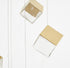Bethel International 9 Light in Brass Cubed Chandelier With A Clear Distorted Glass Shades Model: GL446C27BR