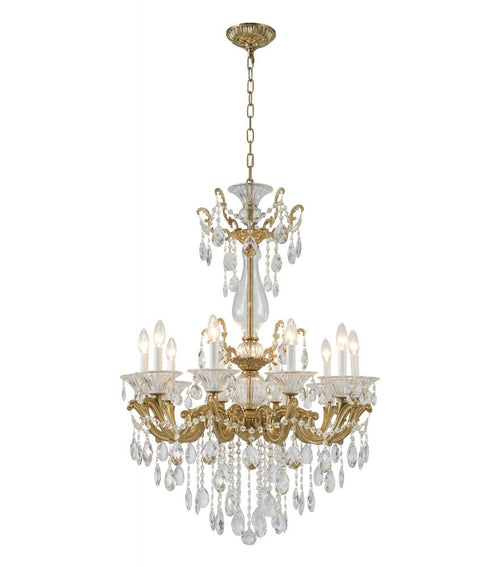 Bethel International in Antique Brass Chandelier Model: LA50C28BR