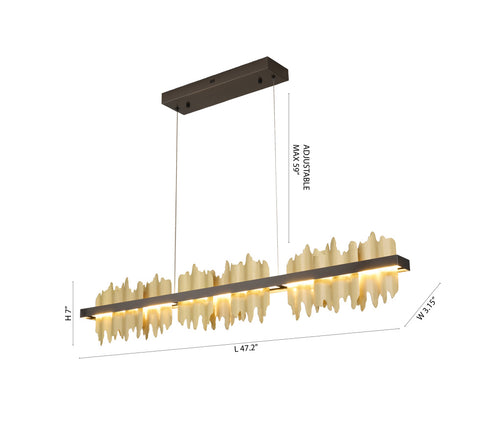Bethel International in Black and Brass LED Chandelier Model: FT124C47B