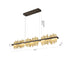 Bethel International in Black and Brass LED Chandelier Model: FT124C47B