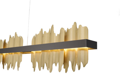 Bethel International in Black and Brass LED Chandelier Model: FT124C47B