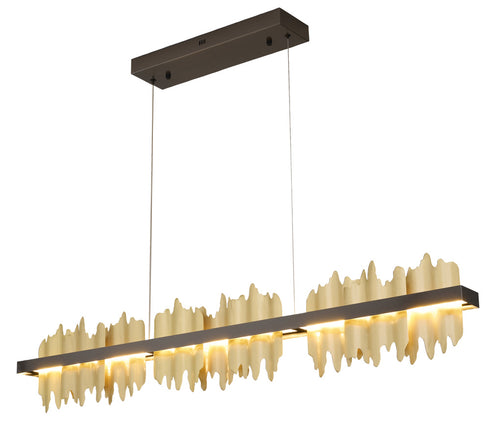 Bethel International in Black and Brass LED Chandelier Model: FT124C47B