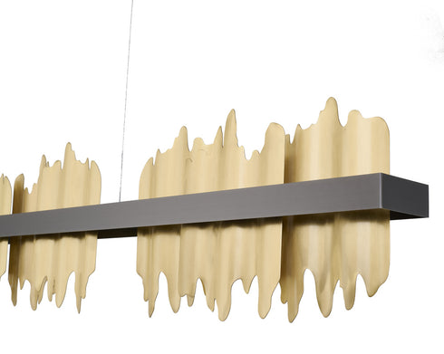Bethel International in Black and Brass LED Chandelier Model: FT124C47B
