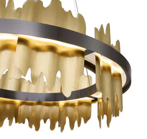 Bethel International in Black and Brass LED Chandelier Model: FT125C23B