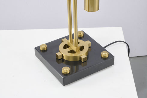 Bethel International in Black and Brass LED Table Lamp Model: MU154T27BLK