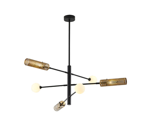 Bethel International in Black and Gold Chandelier Model: AV75C45G