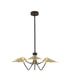 Bethel International in Black and Shiny Brass LED Chandelier Model: MU151C34BR