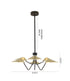 Bethel International in Black and Shiny Brass LED Chandelier Model: MU151C34BR