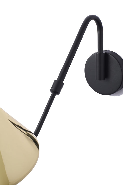 Bethel International in Black and Shiny Brass LED Wall Sconce Model: MU152W25BR