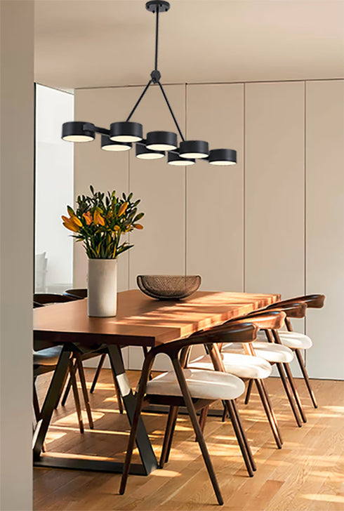 Bethel International in Black Frame Chandelier Model: BE36C50B