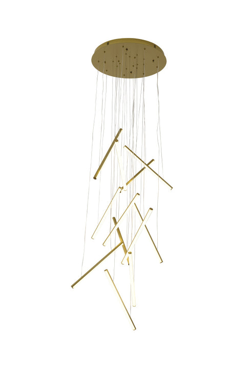 Bethel International in Brass LED Chandelier Model: LTY02C24BR