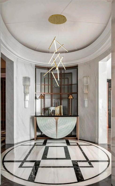 Bethel International in Brass LED Chandelier Model: LTY02C24BR