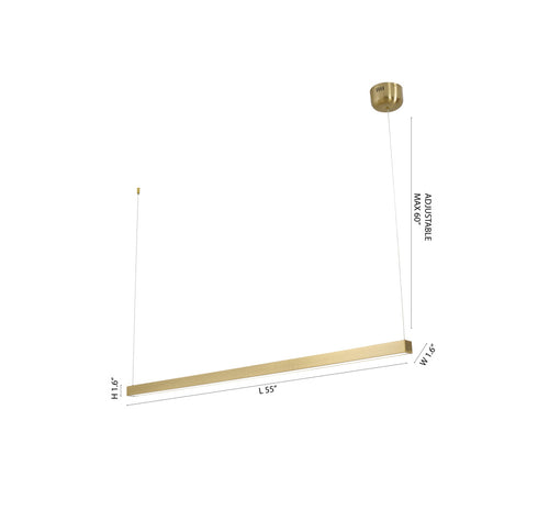 Bethel International in Brass LED Chandelier Model: LTY03C55BR