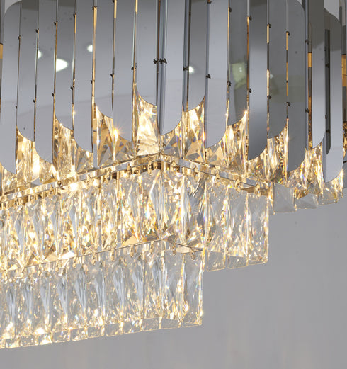 Bethel International in Chrome Rectangular Frame Chandelier Model: GL406C38CH