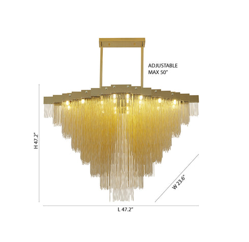 Bethel International in Gold Chandelier Model: IMG11C47BR