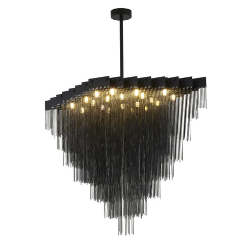 Bethel International in Satin Black Chandelier Model: IMG13C39BK
