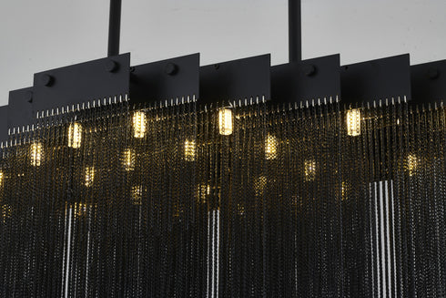 Bethel International in Satin Black Chandelier Model: IMG14C47BK