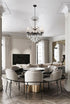 Bethel International in Satin Black Chandelier Model: LA50C28BLK