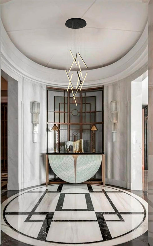 Bethel International in Satin Black LED Chandelier Model: LTY02C24BLK