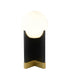 Bethel International in Satin Brass and Black Table Lamp Model: MU134CT16BR