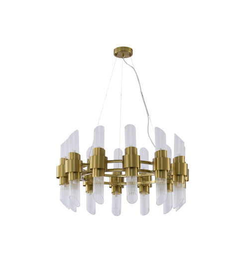 Bethel International in Satin Brass Chandelier Model: MU131C32BR