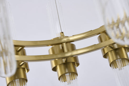 Bethel International in Satin Brass Chandelier Model: MU131C32BR