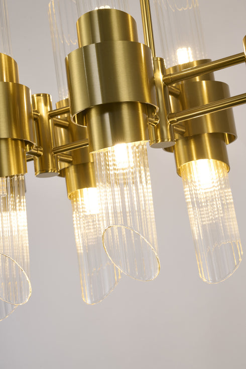 Bethel International in Satin Brass Chandelier Model: MU132C38BR